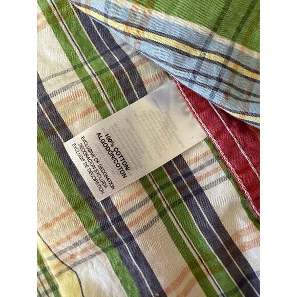 Kitestrings Hartstrings boys button down collar plaid long sleeve shirt sz 4 - Picture 4 of 6